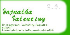 hajnalka valentiny business card